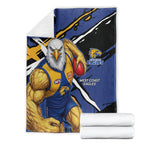 West Coast Eagles Blanket Eagles Muscular Mascot Graphic - Abstract Paint Splatter Art