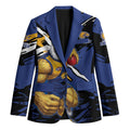 West Coast Eagles Blazer Eagles Muscular Mascot Graphic - Abstract Paint Splatter Art