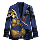 West Coast Eagles Blazer Eagles Muscular Mascot Graphic - Abstract Paint Splatter Art