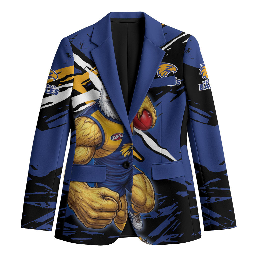 West Coast Eagles Blazer Eagles Muscular Mascot Graphic - Abstract Paint Splatter Art