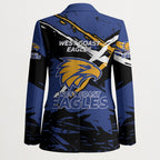 West Coast Eagles Blazer Eagles Muscular Mascot Graphic - Abstract Paint Splatter Art