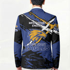 West Coast Eagles Blazer Eagles Muscular Mascot Graphic - Abstract Paint Splatter Art