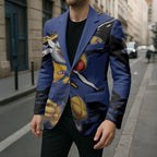 West Coast Eagles Blazer Eagles Muscular Mascot Graphic - Abstract Paint Splatter Art