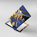 West Coast Eagles Canvas Wall Art Eagles Muscular Mascot Graphic - Abstract Paint Splatter Art