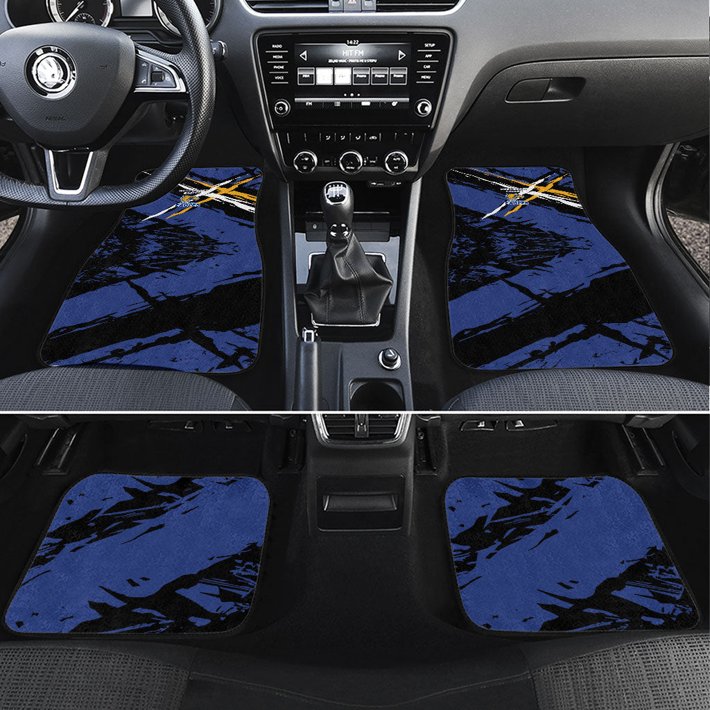 West Coast Eagles Car Mats Eagles Muscular Mascot Graphic - Abstract Paint Splatter Art