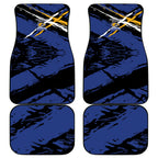West Coast Eagles Car Mats Eagles Muscular Mascot Graphic - Abstract Paint Splatter Art