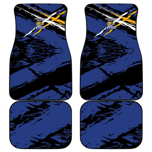 West Coast Eagles Car Mats Eagles Muscular Mascot Graphic - Abstract Paint Splatter Art