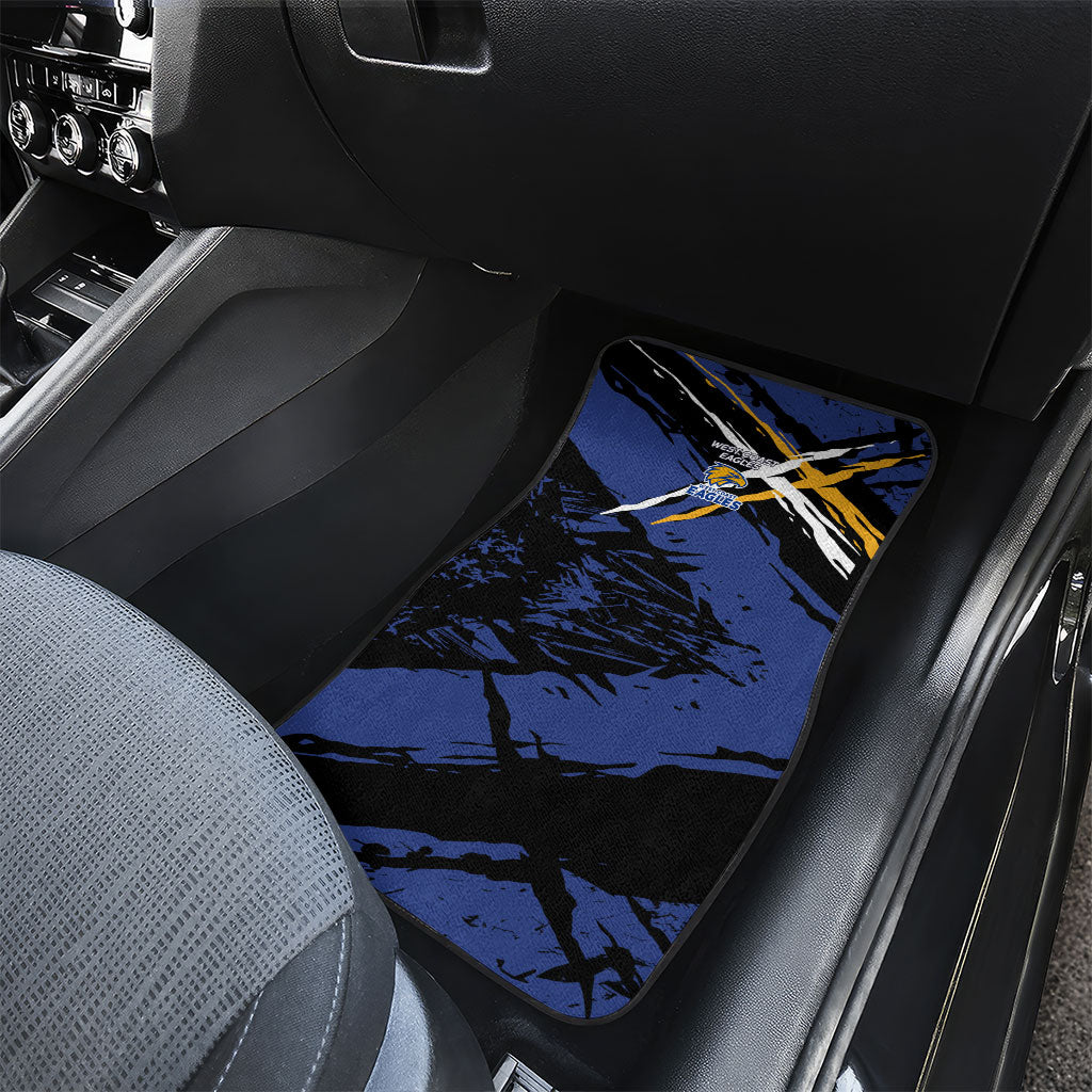West Coast Eagles Car Mats Eagles Muscular Mascot Graphic - Abstract Paint Splatter Art