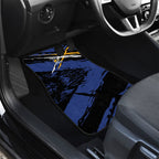 West Coast Eagles Car Mats Eagles Muscular Mascot Graphic - Abstract Paint Splatter Art