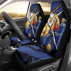West Coast Eagles Car Seat Cover Eagles Muscular Mascot Graphic - Abstract Paint Splatter Art