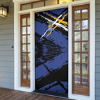 West Coast Eagles Door Cover Eagles Muscular Mascot Graphic - Abstract Paint Splatter Art