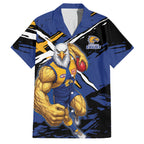 West Coast Eagles Family Matching Tank Maxi Dress and Hawaiian Shirt Eagles Muscular Mascot Graphic - Abstract Paint Splatter Art