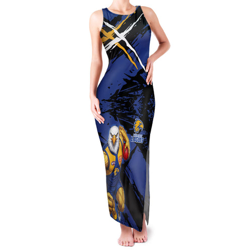 West Coast Eagles Family Matching Tank Maxi Dress and Hawaiian Shirt Eagles Muscular Mascot Graphic - Abstract Paint Splatter Art