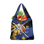 West Coast Eagles Grocery Bag Eagles Muscular Mascot Graphic - Abstract Paint Splatter Art