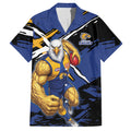 West Coast Eagles Hawaiian Shirt Eagles Muscular Mascot Graphic - Abstract Paint Splatter Art