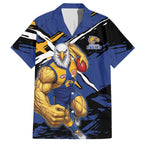 West Coast Eagles Hawaiian Shirt Eagles Muscular Mascot Graphic - Abstract Paint Splatter Art