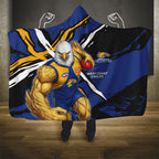 West Coast Eagles Hooded Blanket Eagles Muscular Mascot Graphic - Abstract Paint Splatter Art