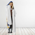 West Coast Eagles Hooded Blanket Eagles Muscular Mascot Graphic - Abstract Paint Splatter Art