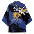 West Coast Eagles Kimono Eagles Muscular Mascot Graphic - Abstract Paint Splatter Art