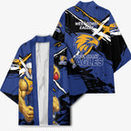 West Coast Eagles Kimono Eagles Muscular Mascot Graphic - Abstract Paint Splatter Art