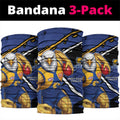West Coast Eagles Neck Gaiter Eagles Muscular Mascot Graphic - Abstract Paint Splatter Art