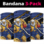 West Coast Eagles Neck Gaiter Eagles Muscular Mascot Graphic - Abstract Paint Splatter Art