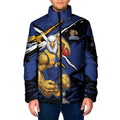 West Coast Eagles Padded Jacket Eagles Muscular Mascot Graphic - Abstract Paint Splatter Art