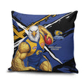 West Coast Eagles Pillow Cover Eagles Muscular Mascot Graphic - Abstract Paint Splatter Art