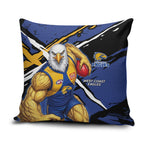 West Coast Eagles Pillow Cover Eagles Muscular Mascot Graphic - Abstract Paint Splatter Art