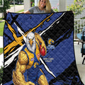 West Coast Eagles Quilt Eagles Muscular Mascot Graphic - Abstract Paint Splatter Art