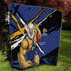 West Coast Eagles Quilt Eagles Muscular Mascot Graphic - Abstract Paint Splatter Art