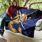 West Coast Eagles Quilt Eagles Muscular Mascot Graphic - Abstract Paint Splatter Art