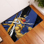 West Coast Eagles Rubber Doormat Eagles Muscular Mascot Graphic - Abstract Paint Splatter Art