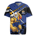West Coast Eagles Rugby Jersey Eagles Muscular Mascot Graphic - Abstract Paint Splatter Art