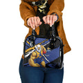 West Coast Eagles Shoulder Handbag Eagles Muscular Mascot Graphic - Abstract Paint Splatter Art