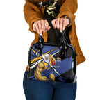 West Coast Eagles Shoulder Handbag Eagles Muscular Mascot Graphic - Abstract Paint Splatter Art