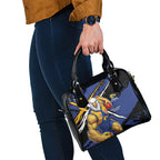West Coast Eagles Shoulder Handbag Eagles Muscular Mascot Graphic - Abstract Paint Splatter Art