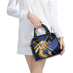 West Coast Eagles Shoulder Handbag Eagles Muscular Mascot Graphic - Abstract Paint Splatter Art