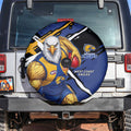 West Coast Eagles Spare Tire Cover Eagles Muscular Mascot Graphic - Abstract Paint Splatter Art