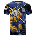 West Coast Eagles T Shirt Eagles Muscular Mascot Graphic - Abstract Paint Splatter Art