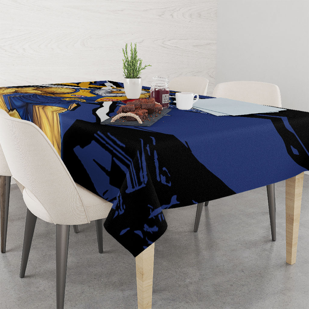 West Coast Eagles Tablecloth Eagles Muscular Mascot Graphic - Abstract Paint Splatter Art
