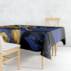 West Coast Eagles Tablecloth Eagles Muscular Mascot Graphic - Abstract Paint Splatter Art