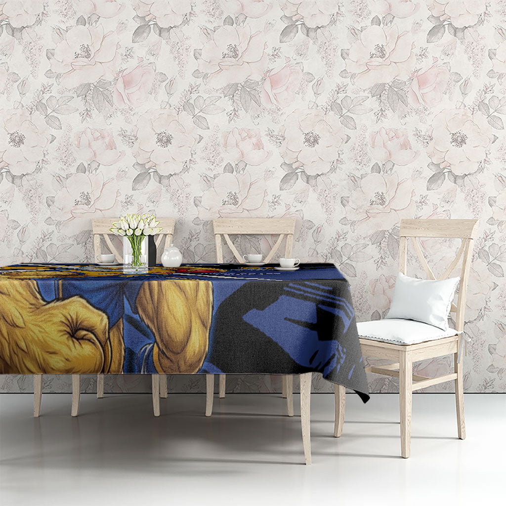 West Coast Eagles Tablecloth Eagles Muscular Mascot Graphic - Abstract Paint Splatter Art
