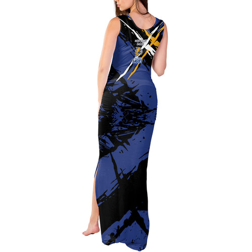 West Coast Eagles Tank Maxi Dress Eagles Muscular Mascot Graphic - Abstract Paint Splatter Art