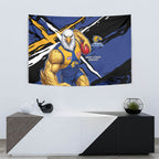 West Coast Eagles Tapestry Eagles Muscular Mascot Graphic - Abstract Paint Splatter Art