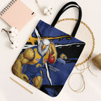 West Coast Eagles Tote Bag Eagles Muscular Mascot Graphic - Abstract Paint Splatter Art