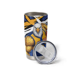 West Coast Eagles Tumbler Cup Eagles Muscular Mascot Graphic - Abstract Paint Splatter Art