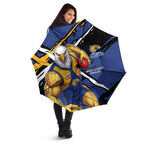 West Coast Eagles Umbrella Eagles Muscular Mascot Graphic - Abstract Paint Splatter Art