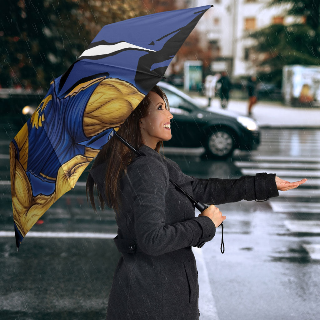 West Coast Eagles Umbrella Eagles Muscular Mascot Graphic - Abstract Paint Splatter Art