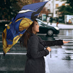 West Coast Eagles Umbrella Eagles Muscular Mascot Graphic - Abstract Paint Splatter Art